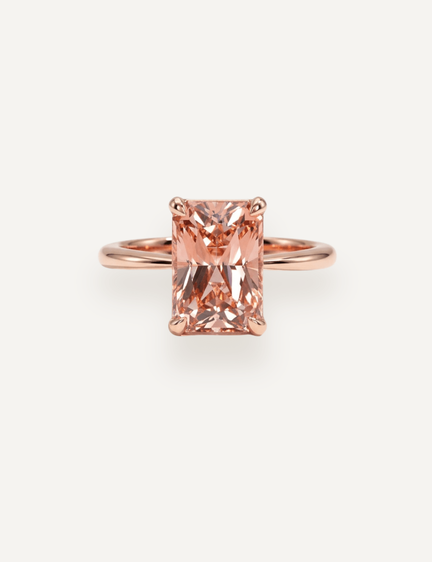 The June Ring with 3.81ct Emerald Morganite - Molten Store