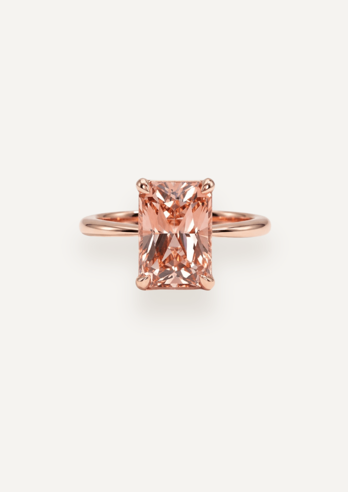 The June Ring with 3.81ct Emerald Morganite - Molten Store