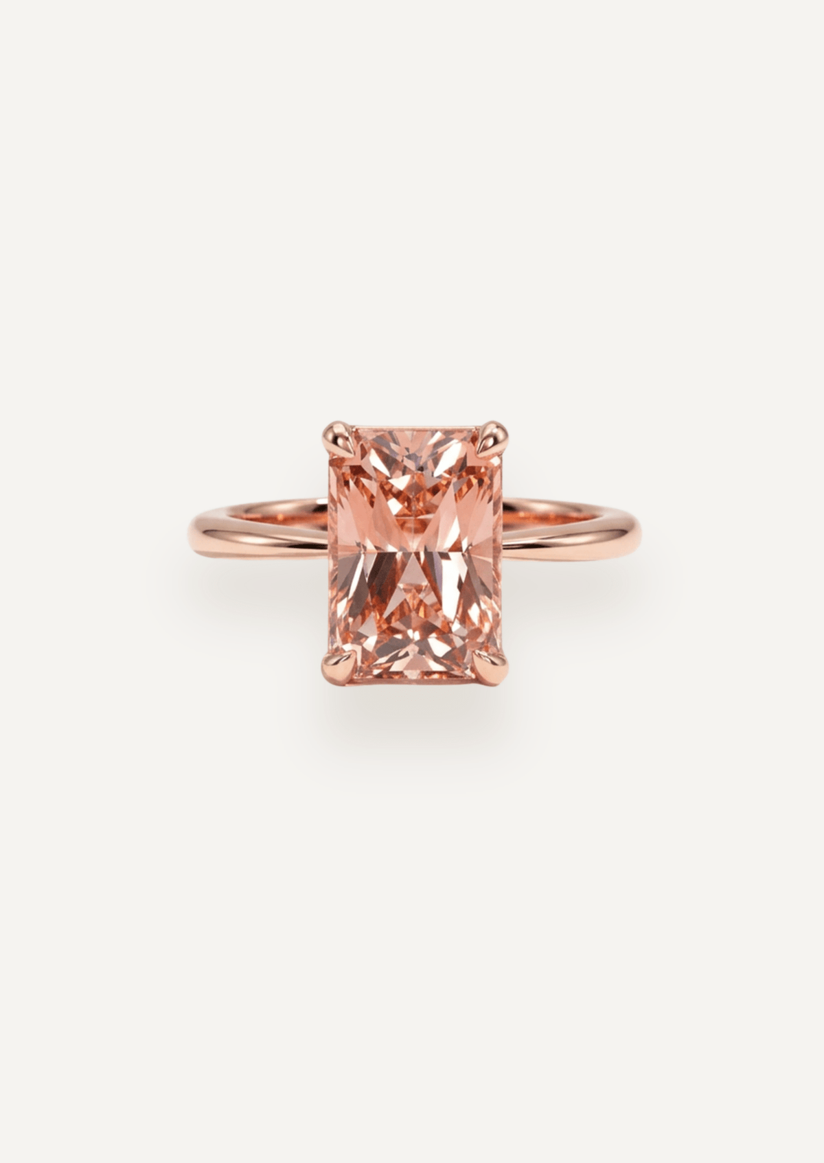 The June Ring with 3.81ct Emerald Morganite - Molten Store