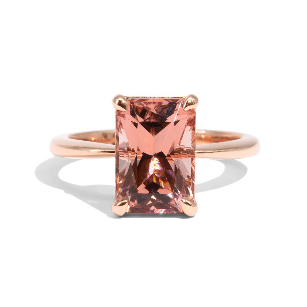 The June Ring with 3.81ct Emerald Morganite - Molten Store