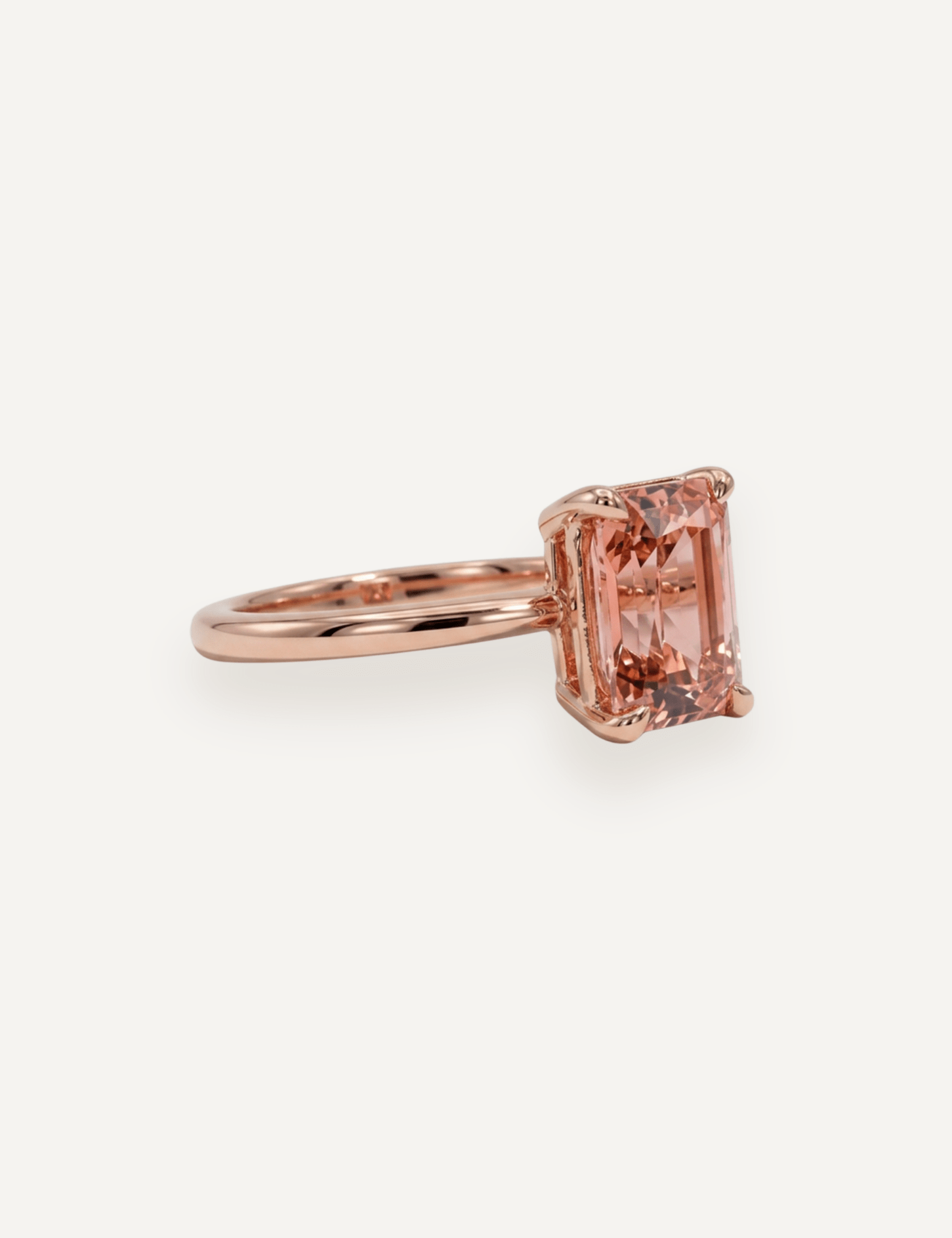 The June Ring with 3.81ct Emerald Morganite - Molten Store