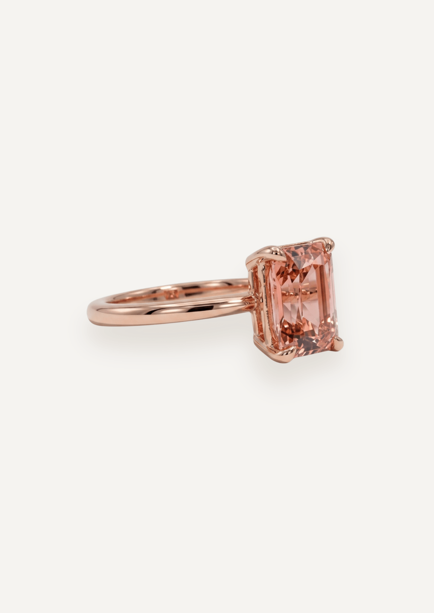 The June Ring with 3.81ct Emerald Morganite - Molten Store