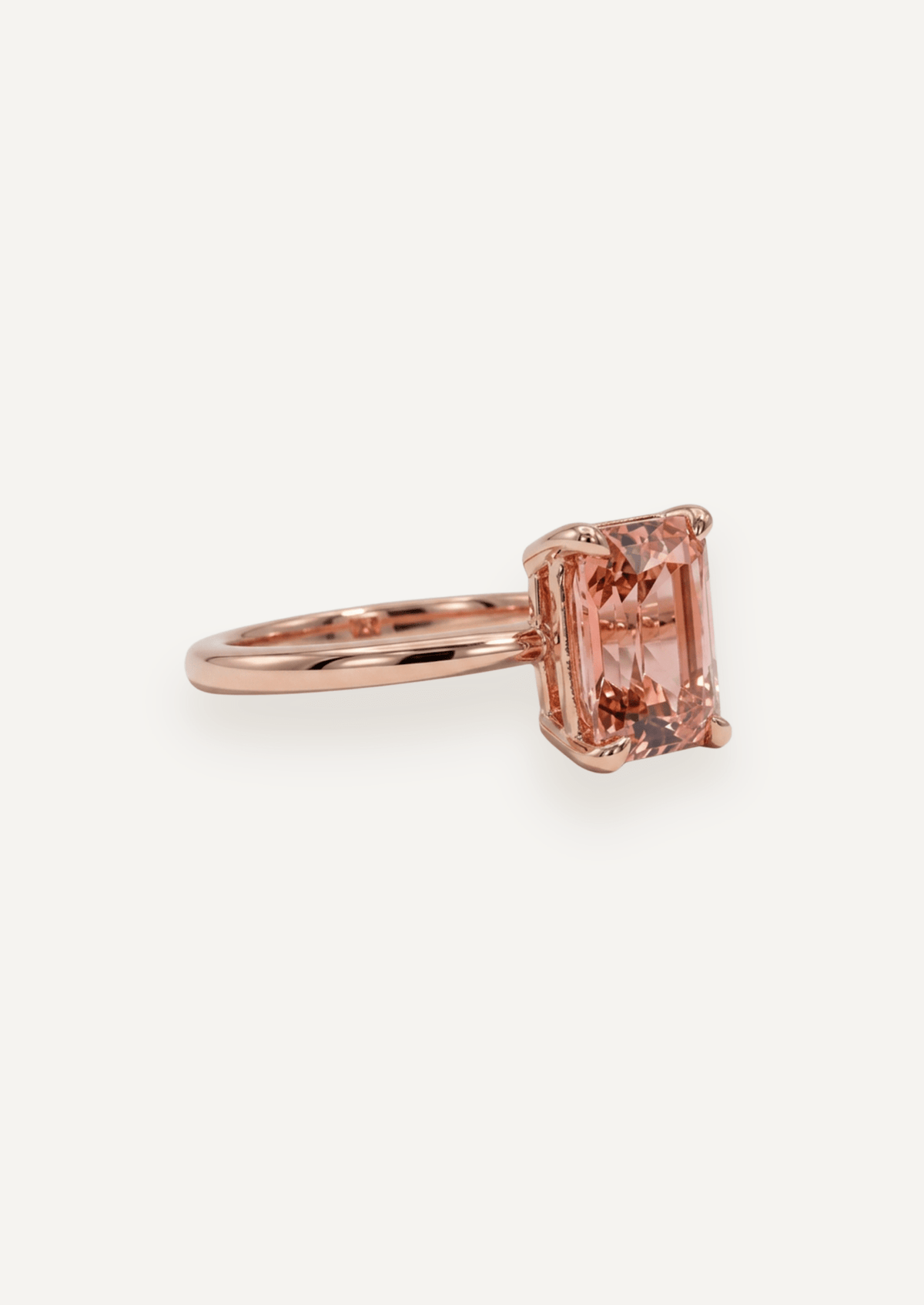 The June Ring with 3.81ct Emerald Morganite - Molten Store