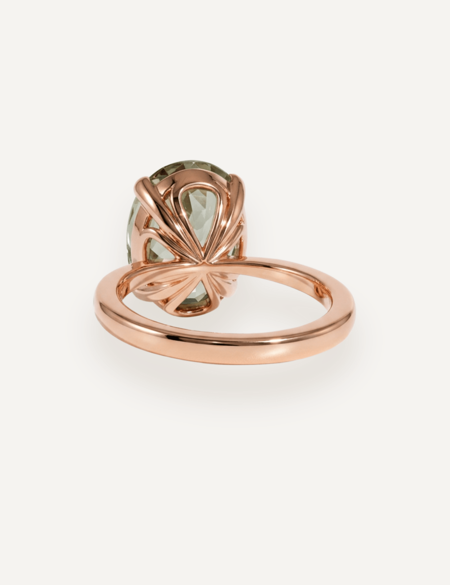 The June Ring with 5.77ct Oval Green Tourmaline - Molten Store