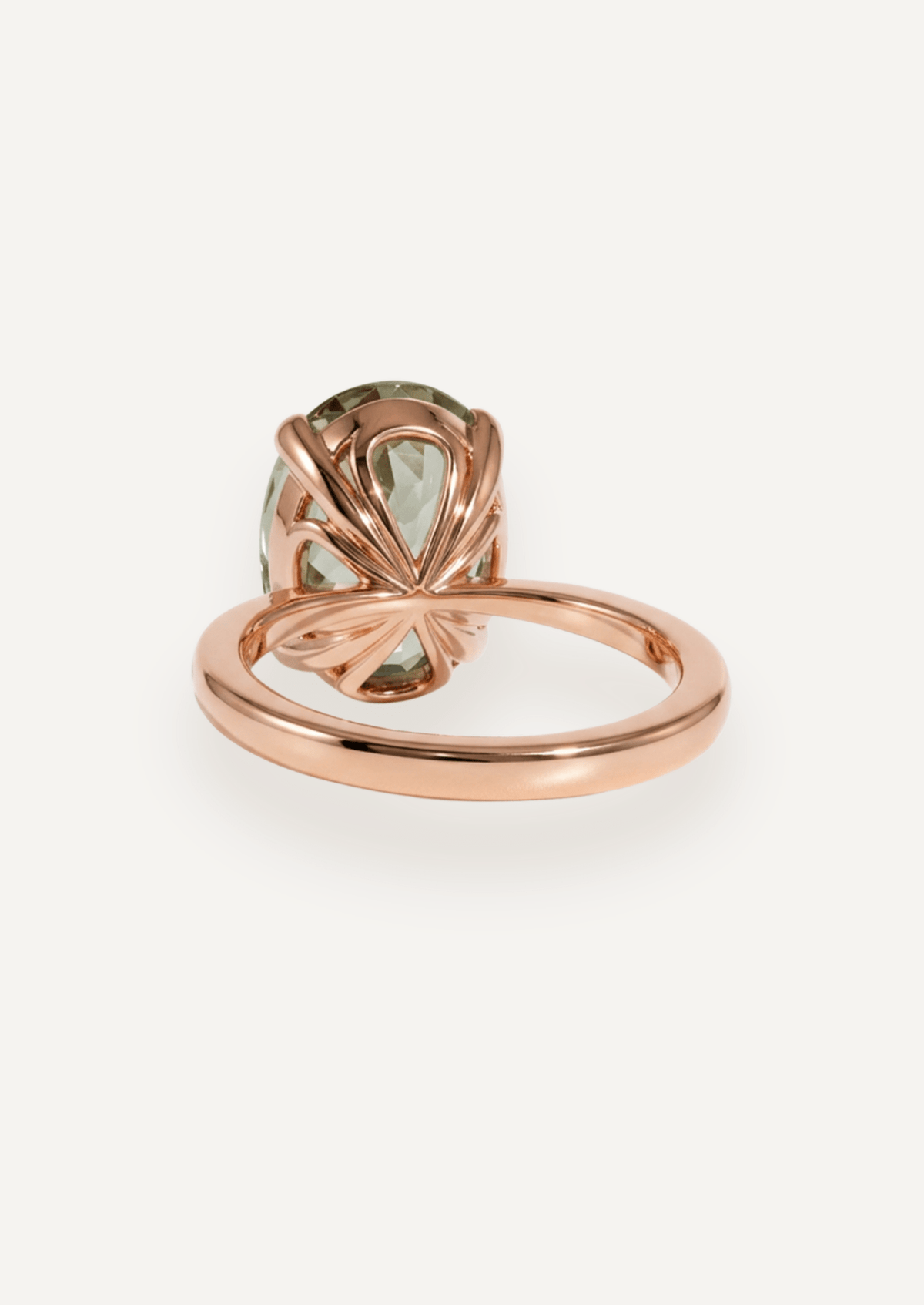The June Ring with 5.77ct Oval Green Tourmaline - Molten Store