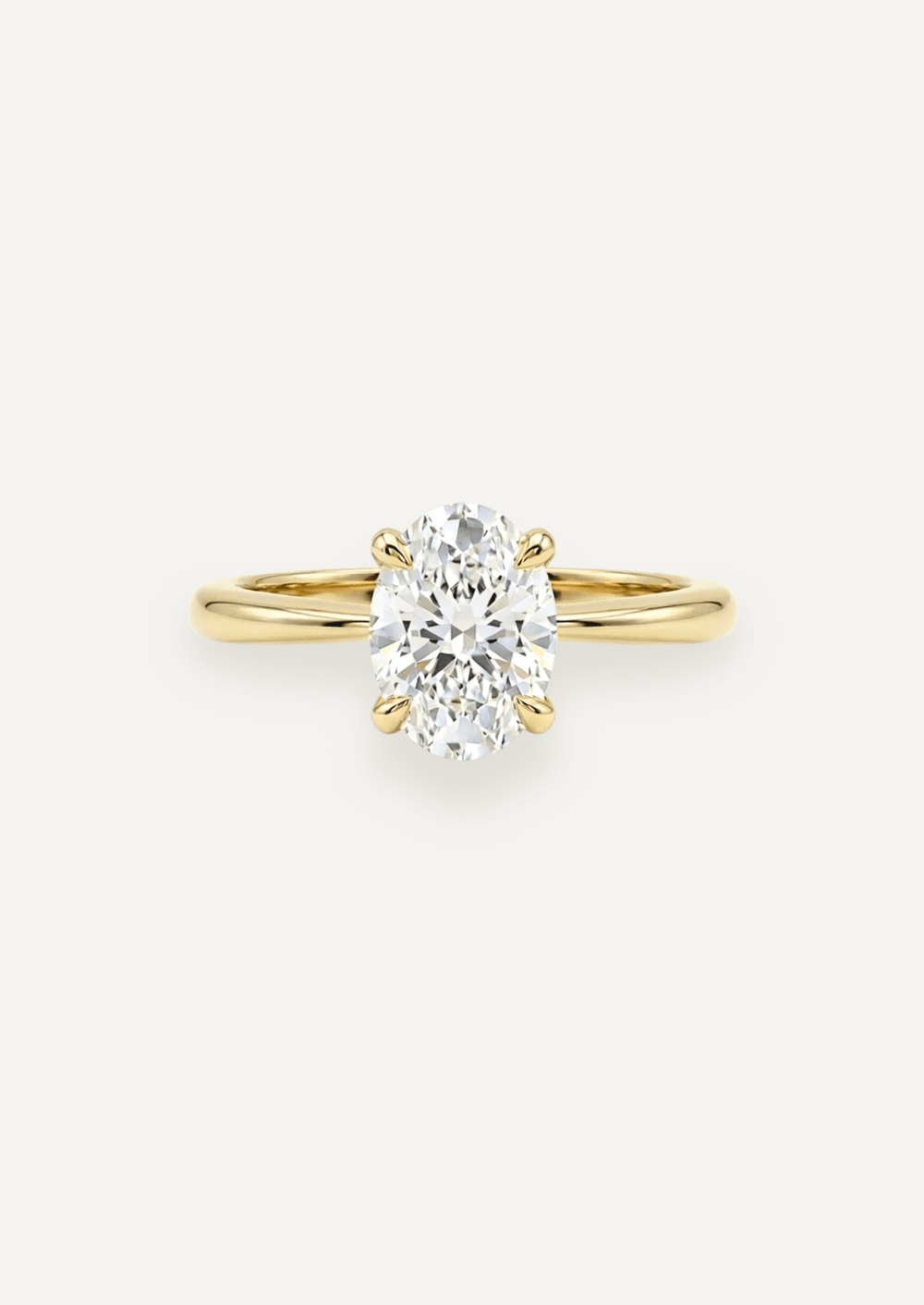 The June Solitaire Ring in Yellow gold
