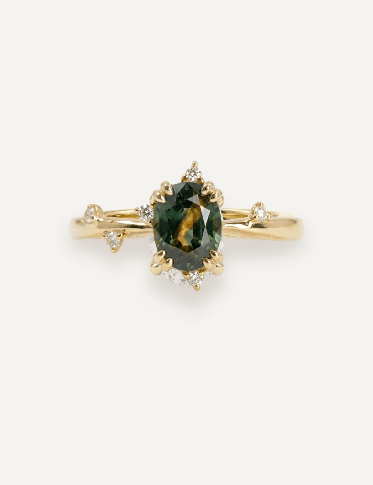 The Juniper Ring with 1.20ct Oval Cut Parti Sapphire - Molten Store