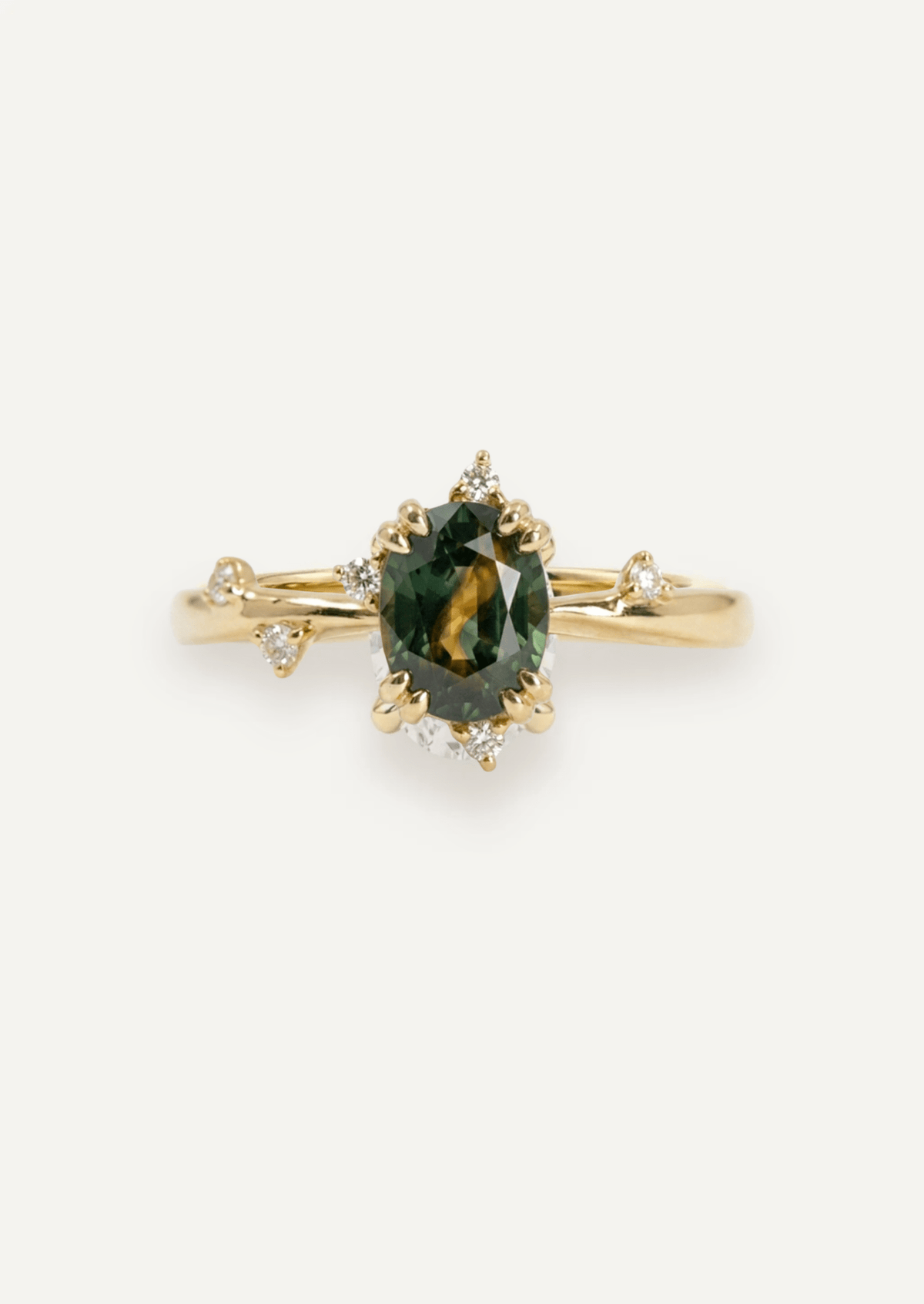 The Juniper Ring with 1.20ct Oval Cut Parti Sapphire - Molten Store