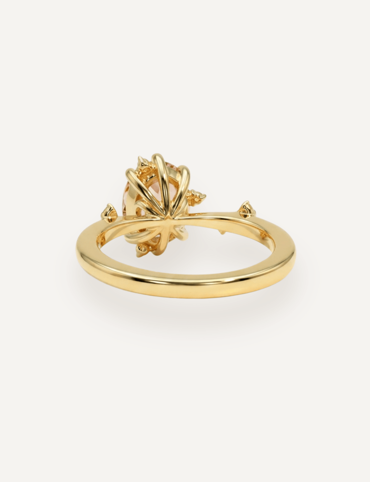 The Juniper Ring with 1.28ct Oval Morganite - Molten Store