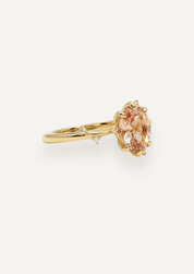 The Juniper Ring with 1.28ct Oval Morganite - Molten Store
