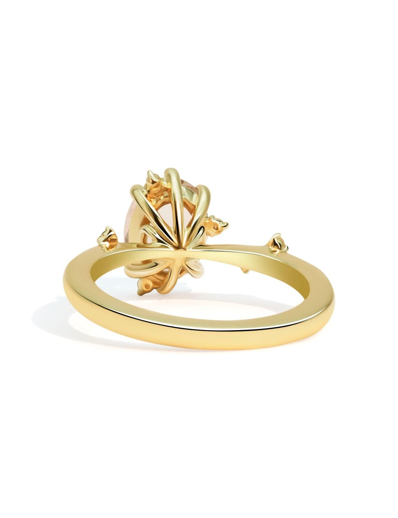 The Juniper Ring with 1.28ct Oval Morganite - Molten Store