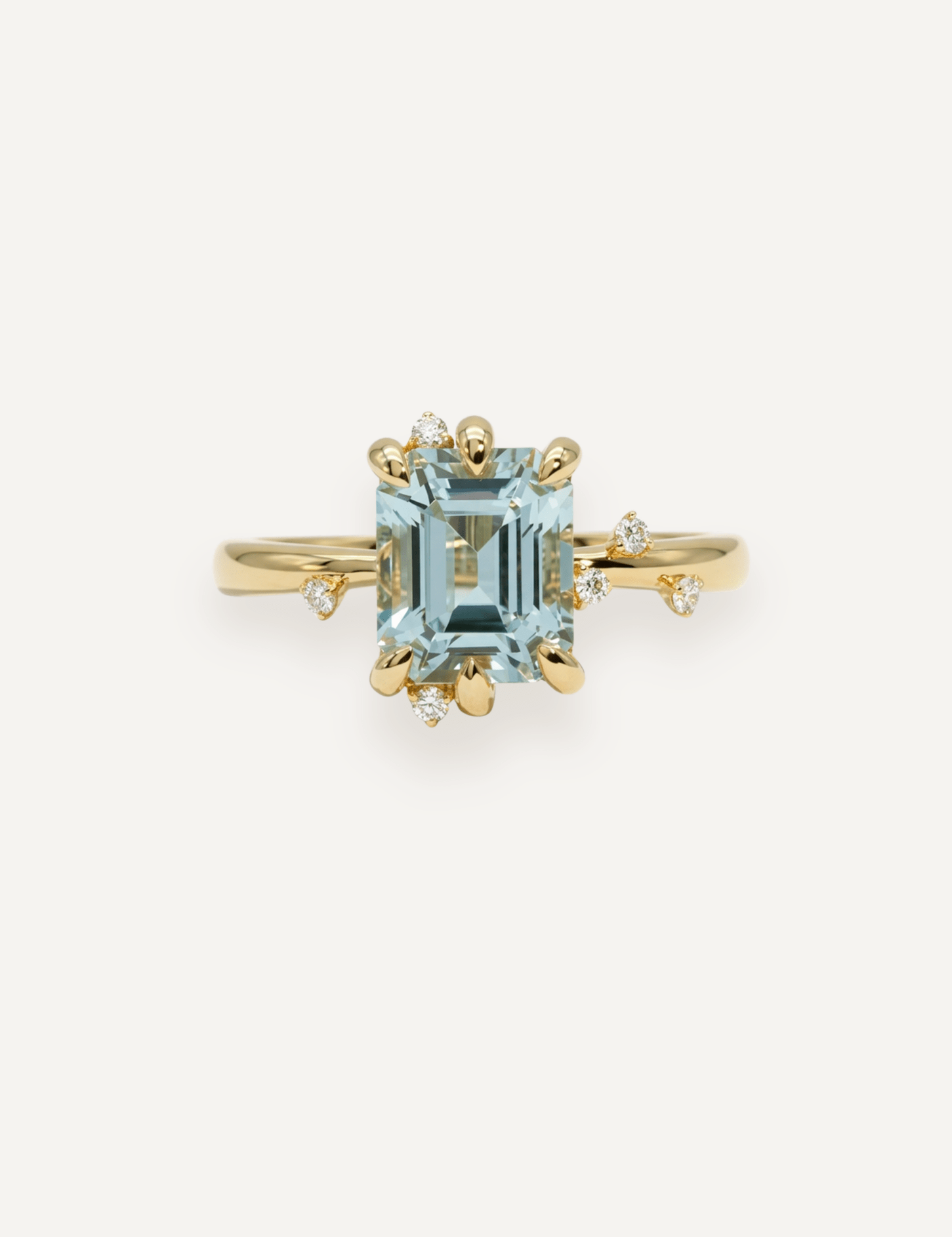 The Juniper Ring with 2.4ct Emerald Aquamarine - Molten Store