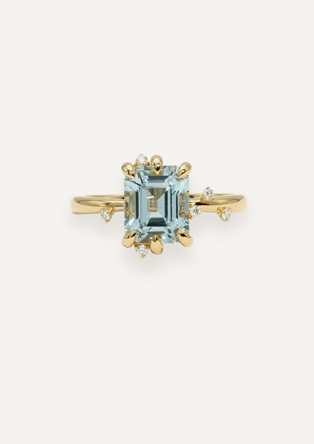 The Juniper Ring with 2.4ct Emerald Aquamarine - Molten Store