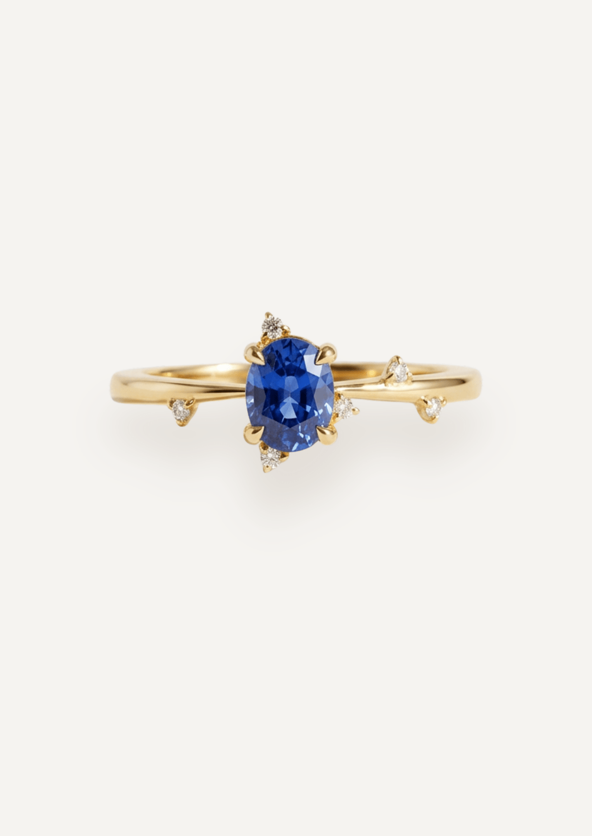 The Juniper Ring with Oval Ceylon Sapphire - Molten Store