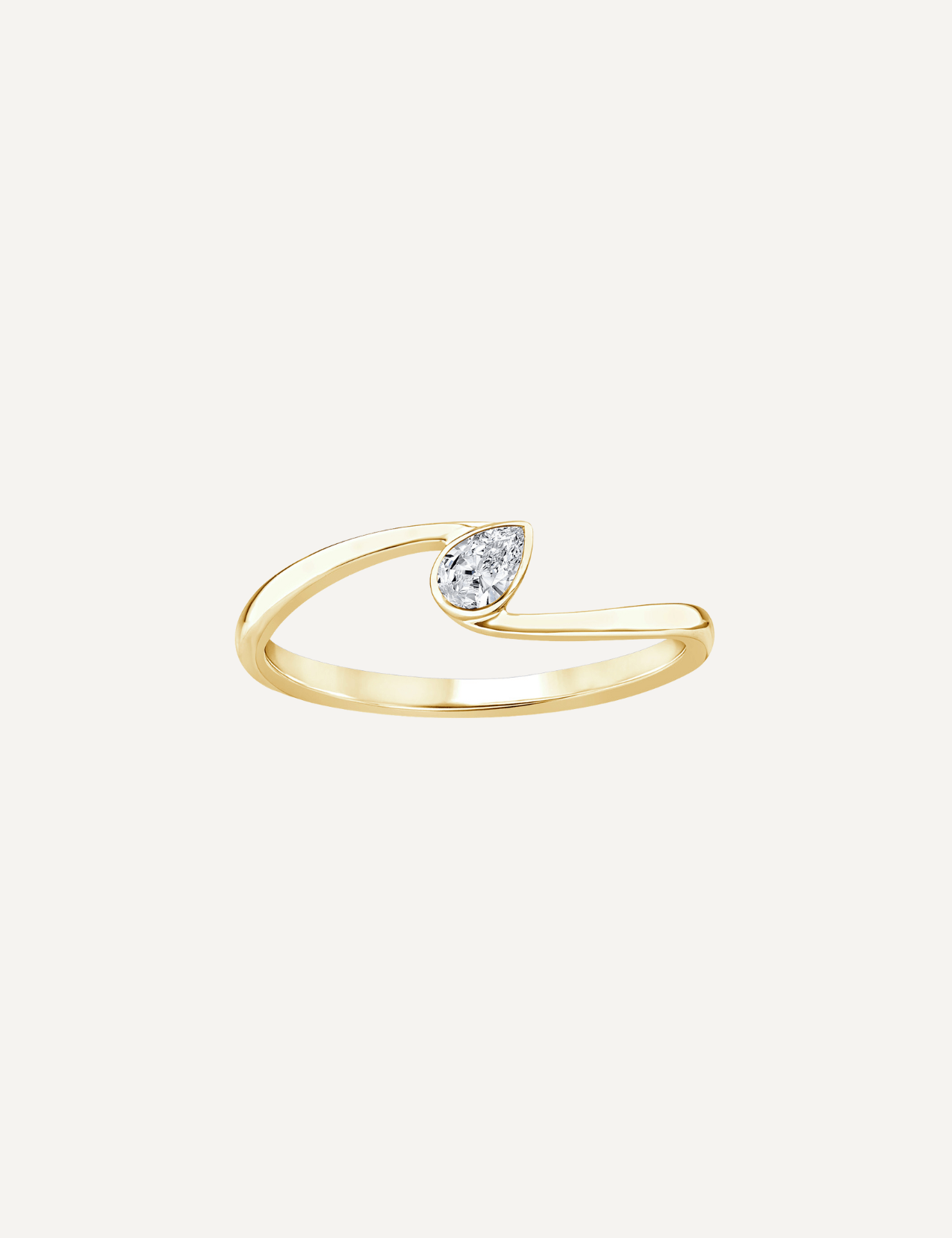 The Lane 9ct Gold Pear Diamond Ring - Molten Store