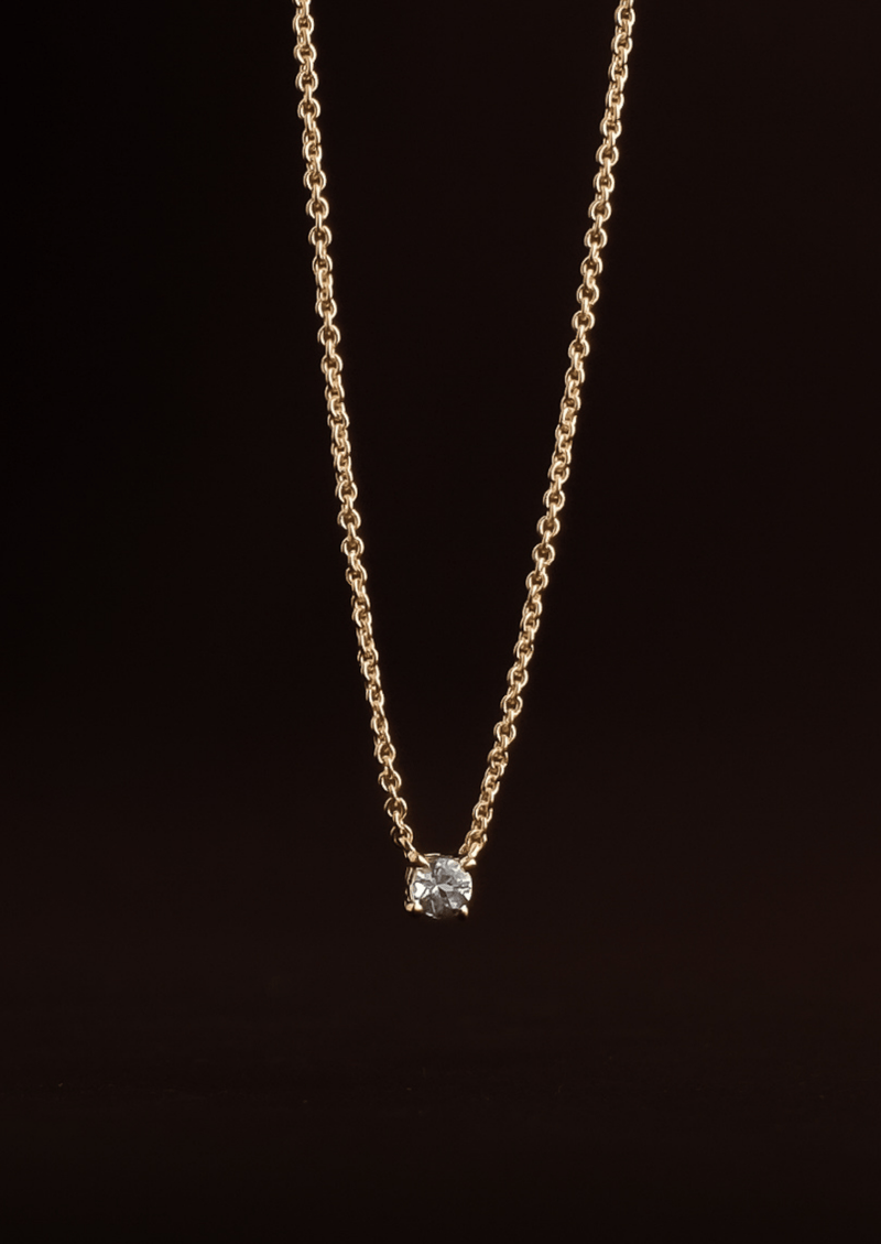 The Lennon 9ct Gold Aquamarine Pendant Necklace - Molten Store