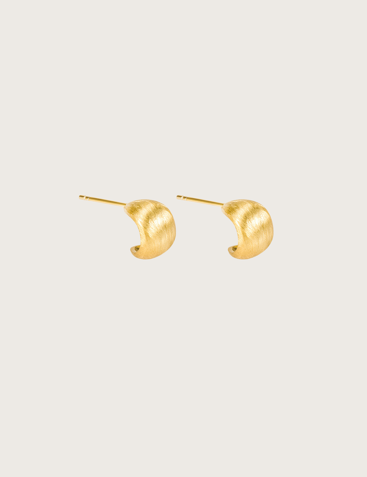The Loam Gold Vermeil Half Hoops - Molten Store