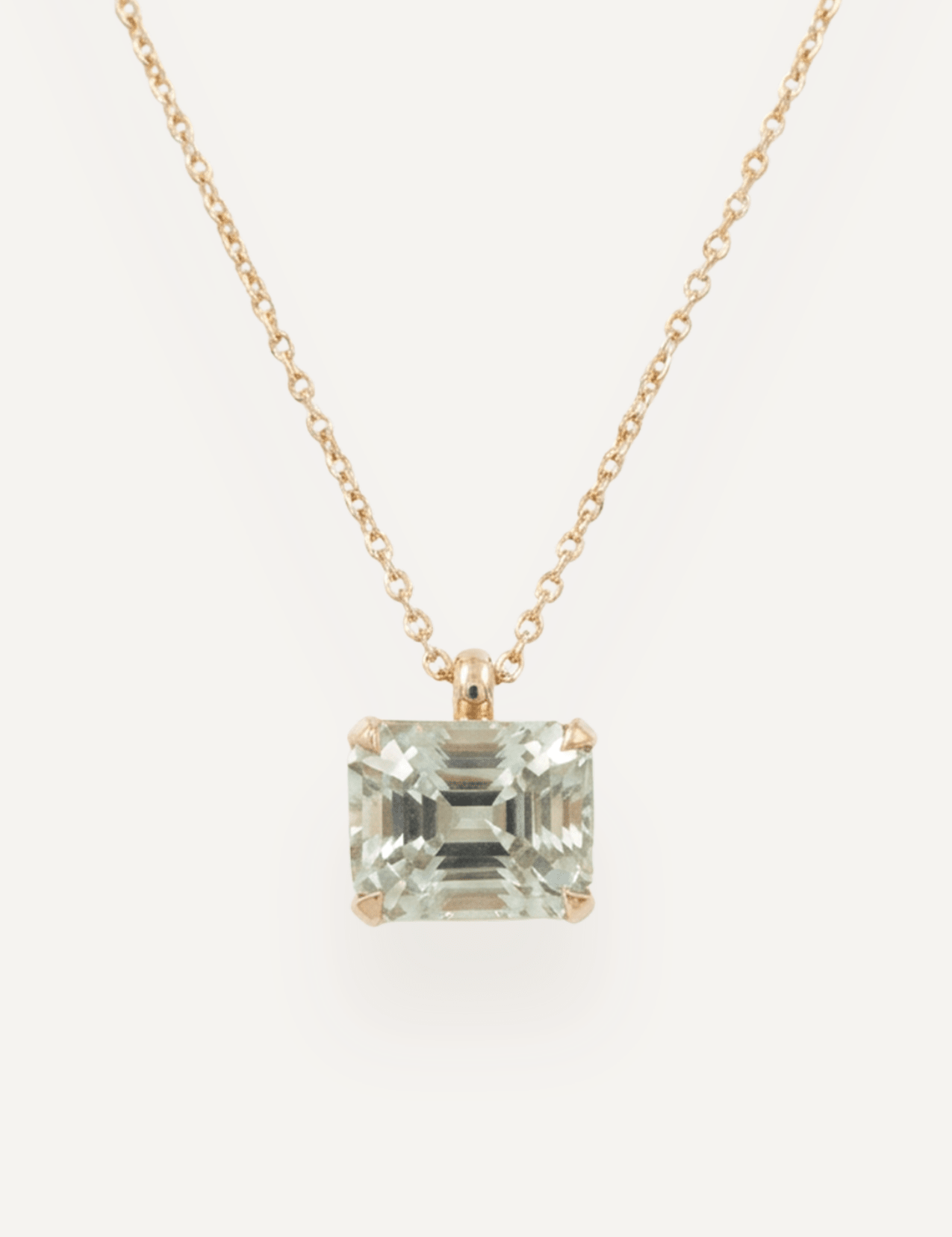 The Louanna 9ct Yellow Gold Necklace with 5.22ct Emerald Cut Green Tourmaline - Molten Store