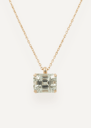 The Louanna 9ct Yellow Gold Necklace with 5.22ct Emerald Cut Green Tourmaline - Molten Store