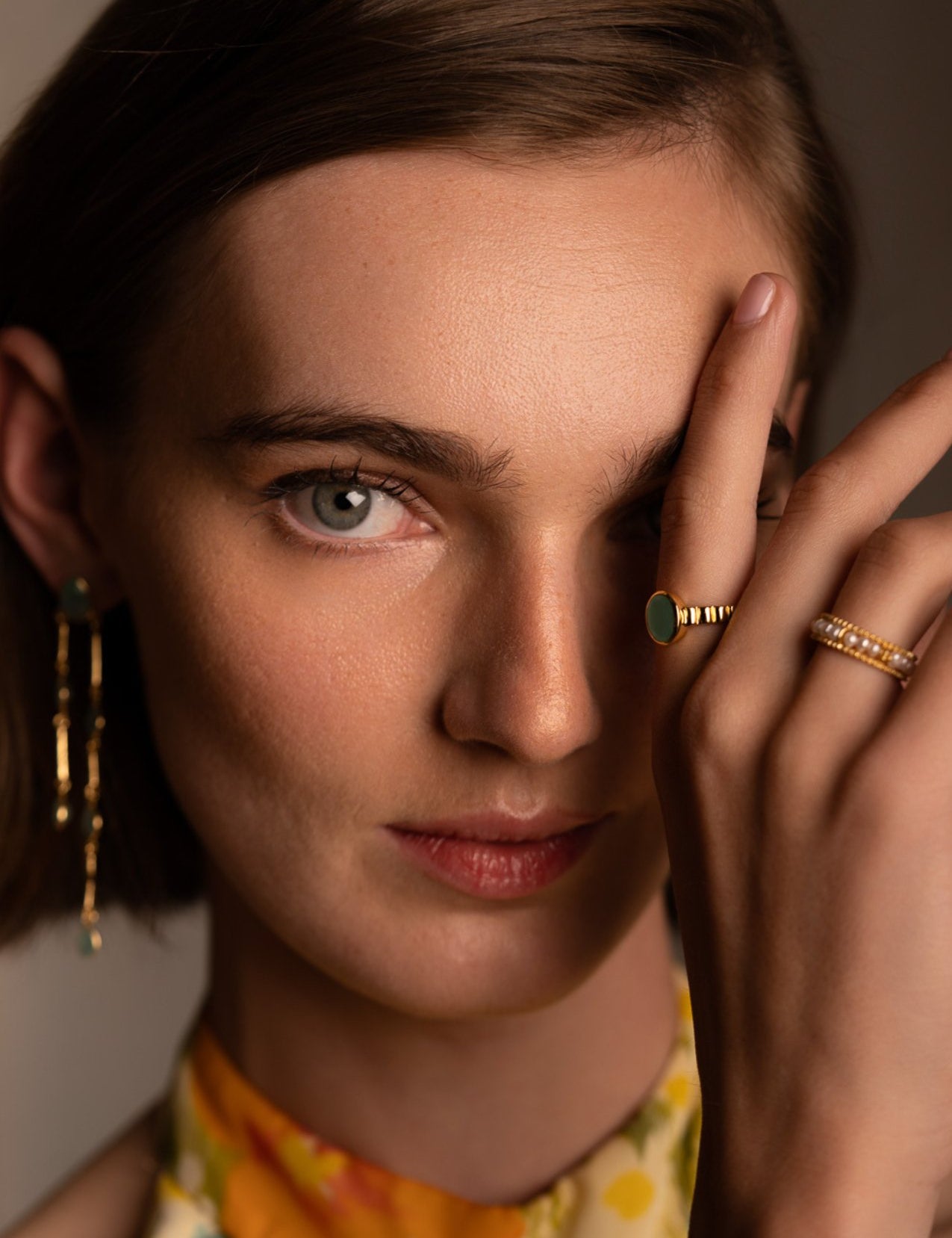 The Luce Chalcedony 18ct Gold Vermeil Ring - Molten Store