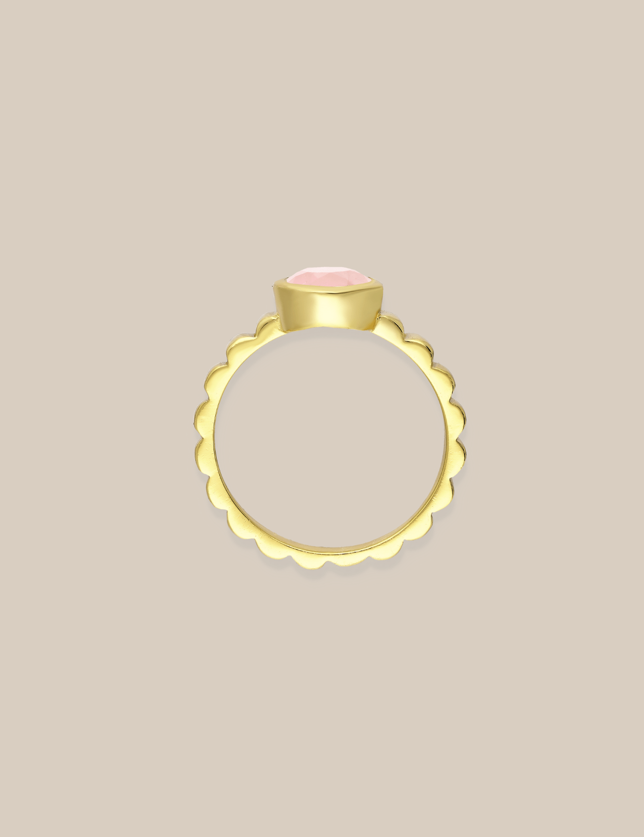 The Luce Gold Vermeil Rose Quartz Ring - Molten Store