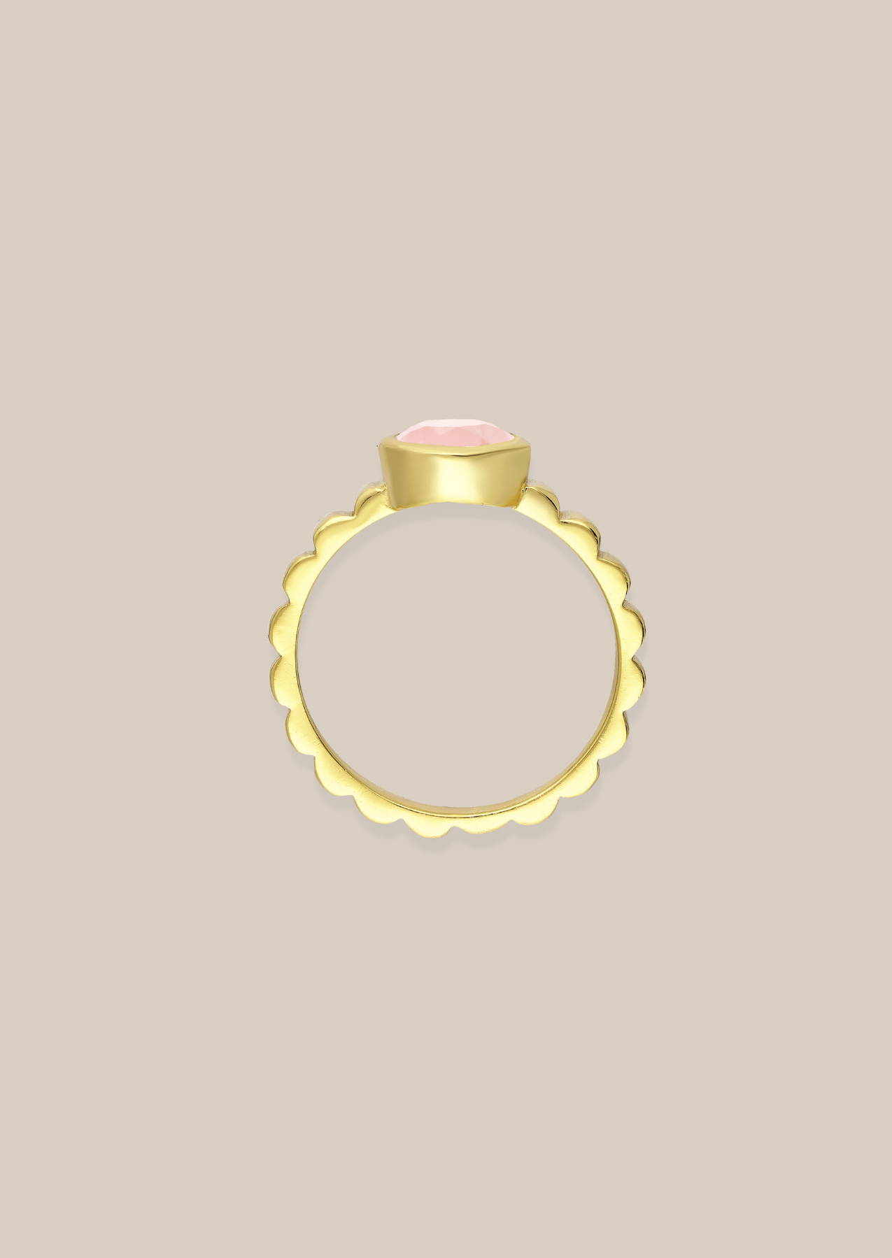 The Luce Gold Vermeil Rose Quartz Ring - Molten Store