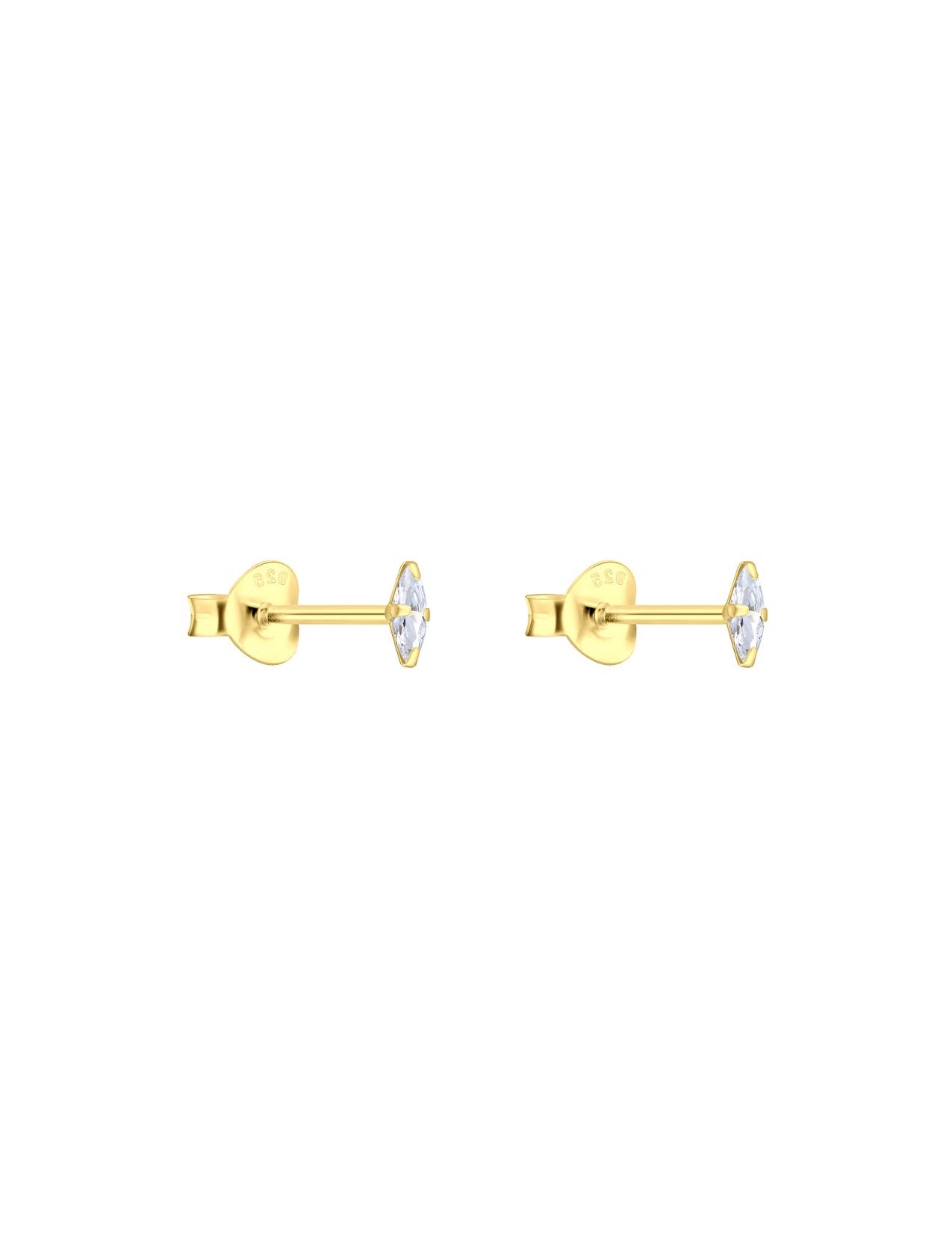 The Lucent Marquise Gold Vermeil Stud Earrings - Molten Store