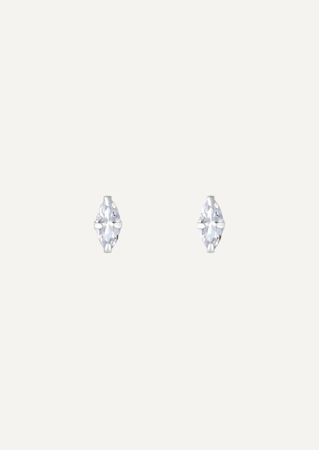 The Lucent Marquise Silver Stud Earrings - Molten Store