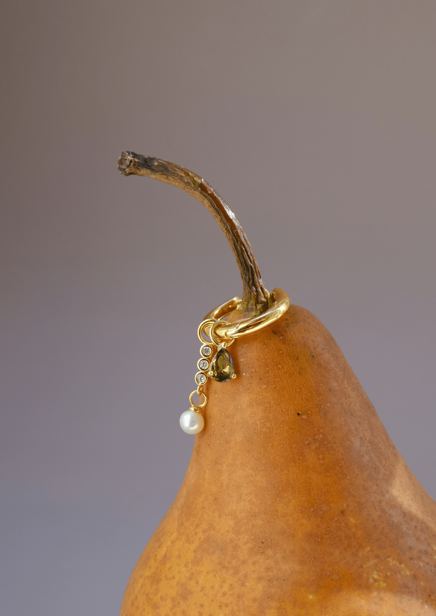 The Lumen Gold Vermeil Pearl Earring Charm - Molten Store