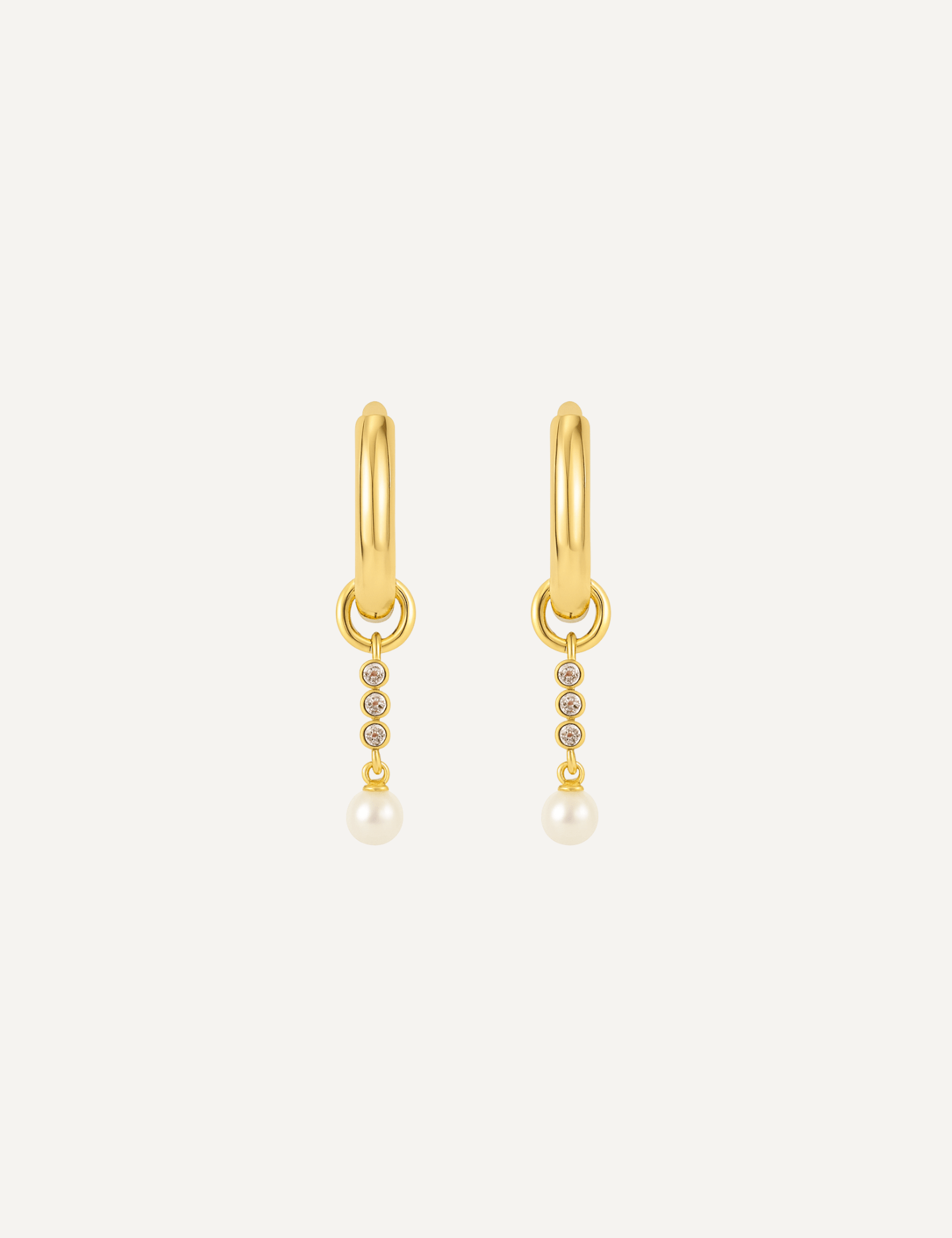 The Lumen Gold Vermeil Pearl Earring Charm - Molten Store