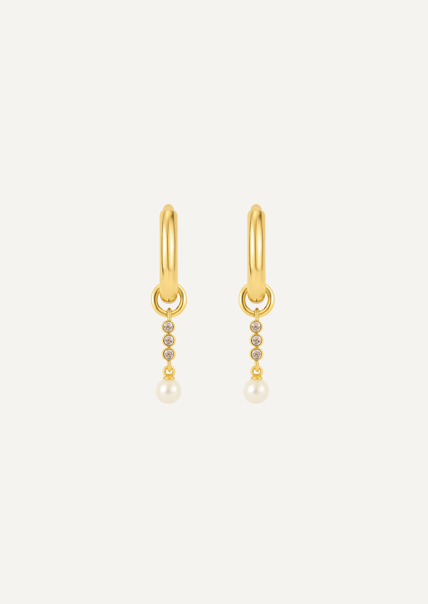 The Lumen Gold Vermeil Pearl Earring Charm - Molten Store