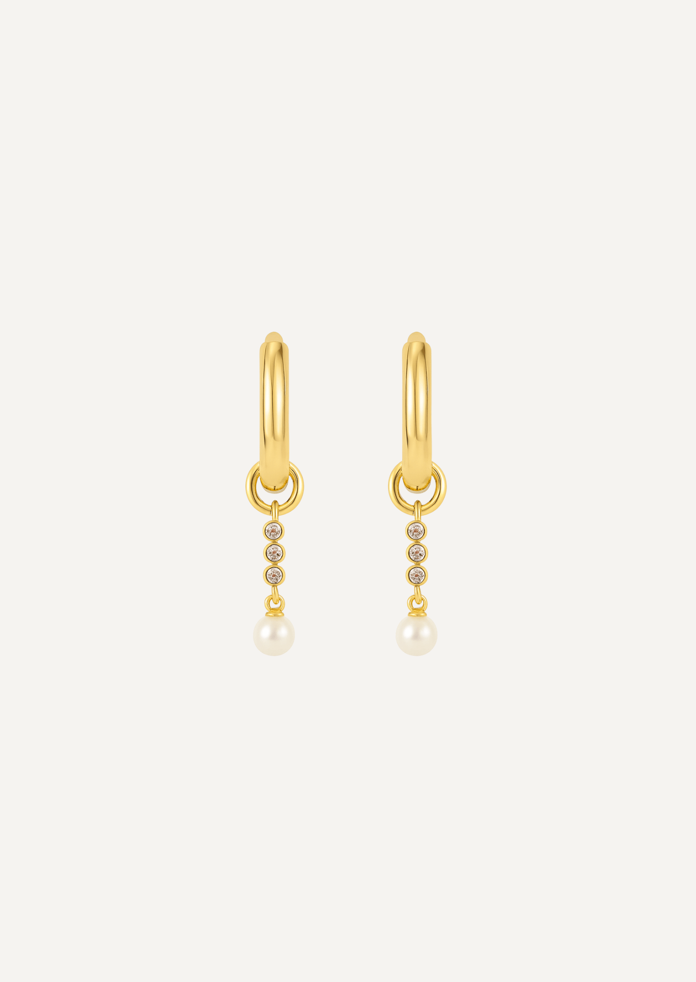 The Lumen Gold Vermeil Pearl Earring Charm - Molten Store