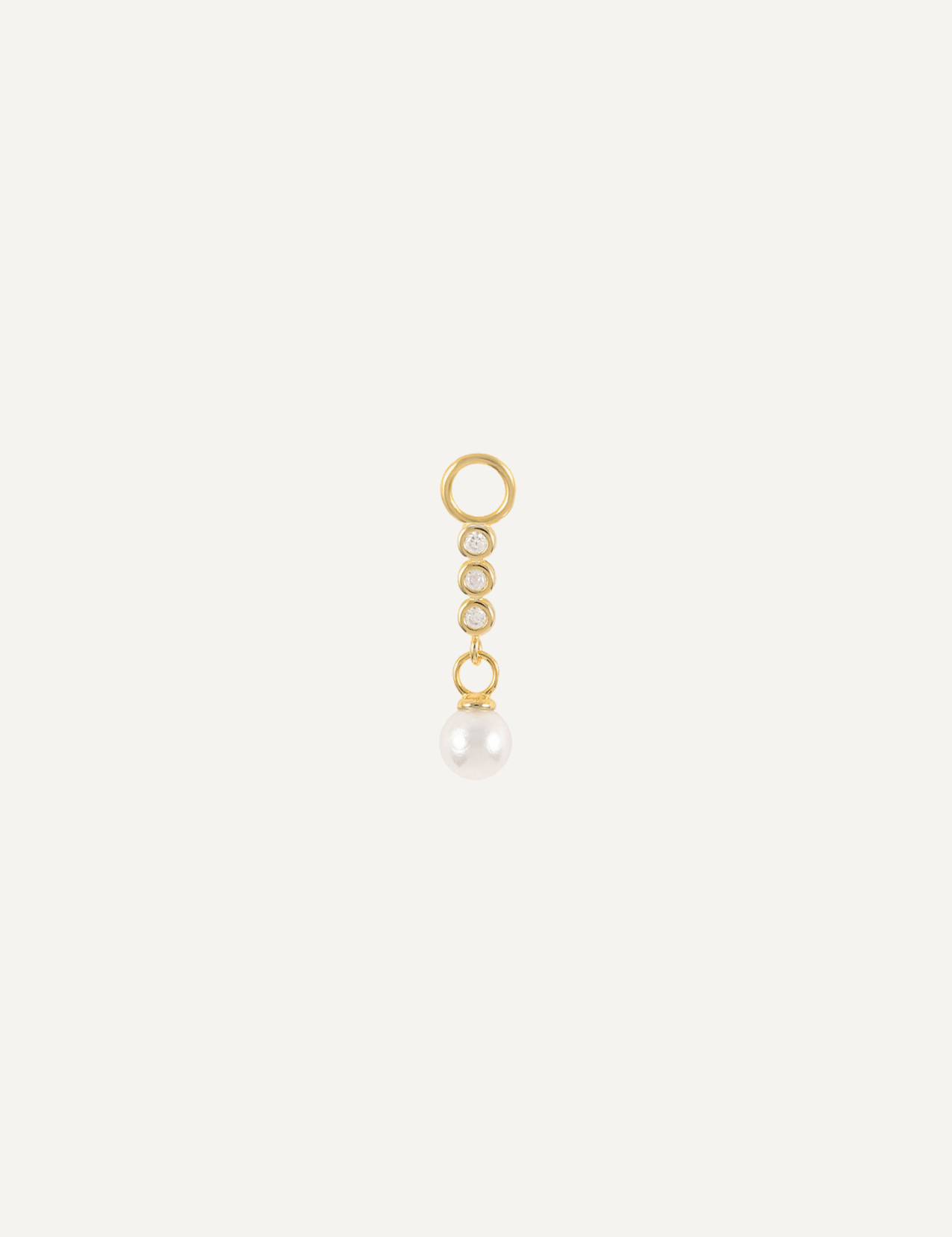 The Lumen Gold Vermeil Pearl Earring Charm - Molten Store