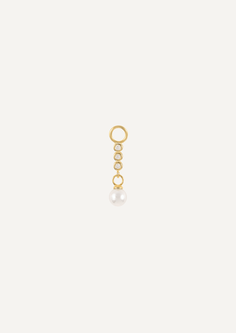 The Lumen Gold Vermeil Pearl Earring Charm