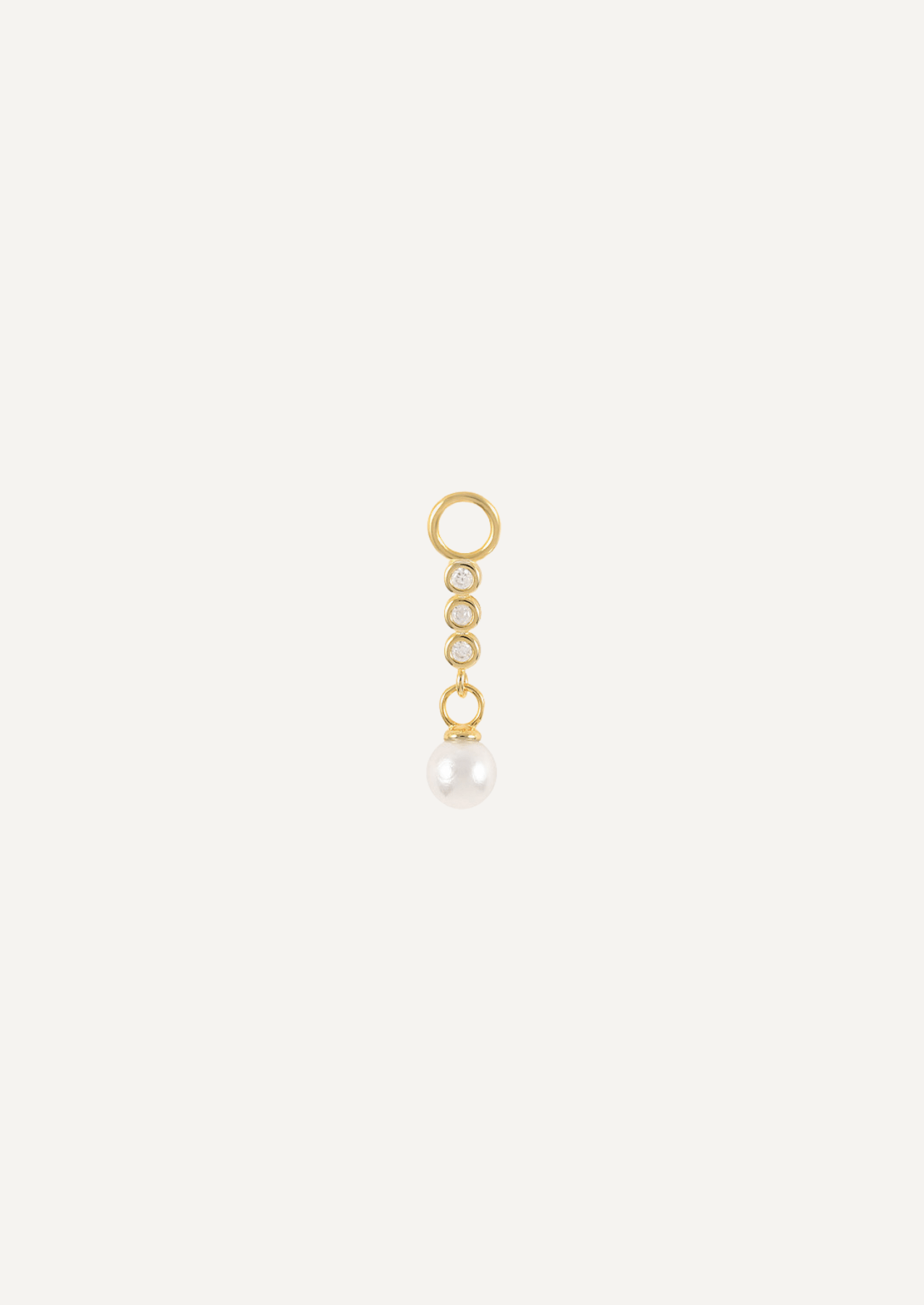 The Lumen Gold Vermeil Pearl Earring Charm - Molten Store