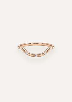 The Lumina Curved Diamond Band - Molten Store