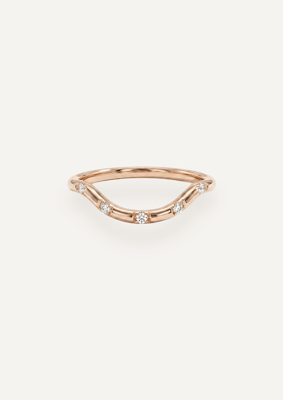 The Lumina Curved Diamond Band - Molten Store
