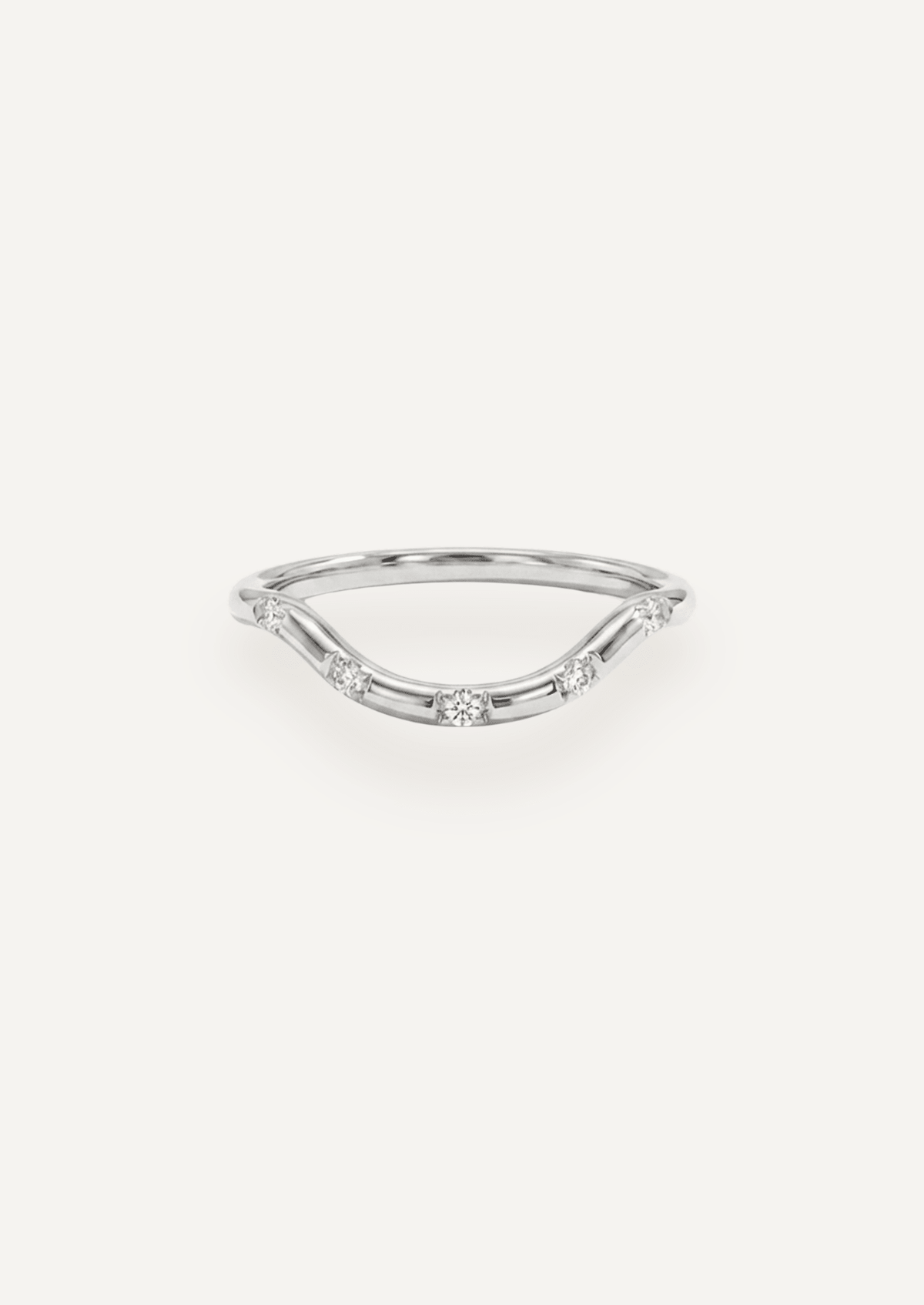 The Lumina Curved Diamond Band
