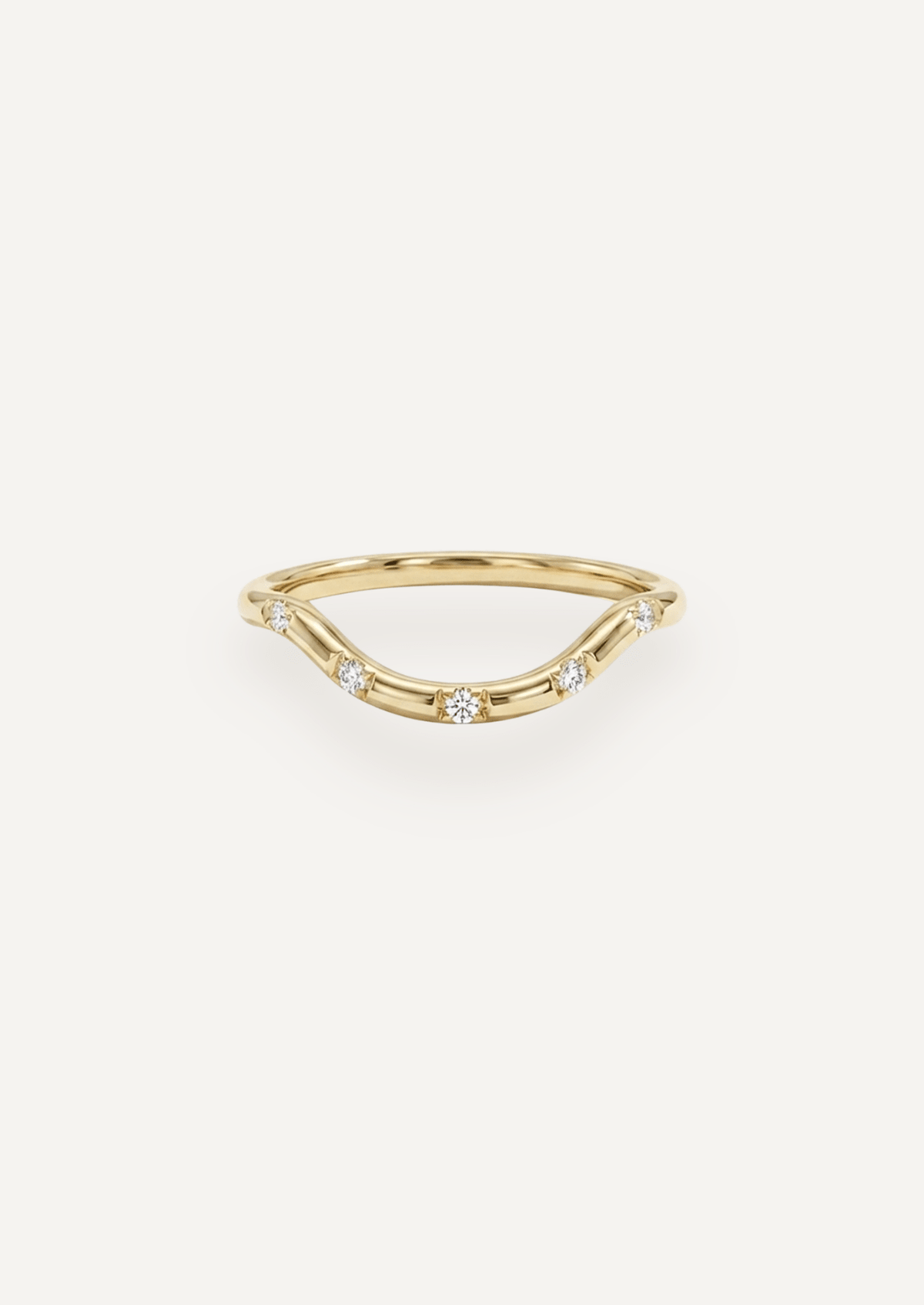 The Lumina Curved Diamond Band - Molten Store