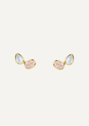 The Lunara Earrings with Rose Quartz and Moonstone - Molten Store