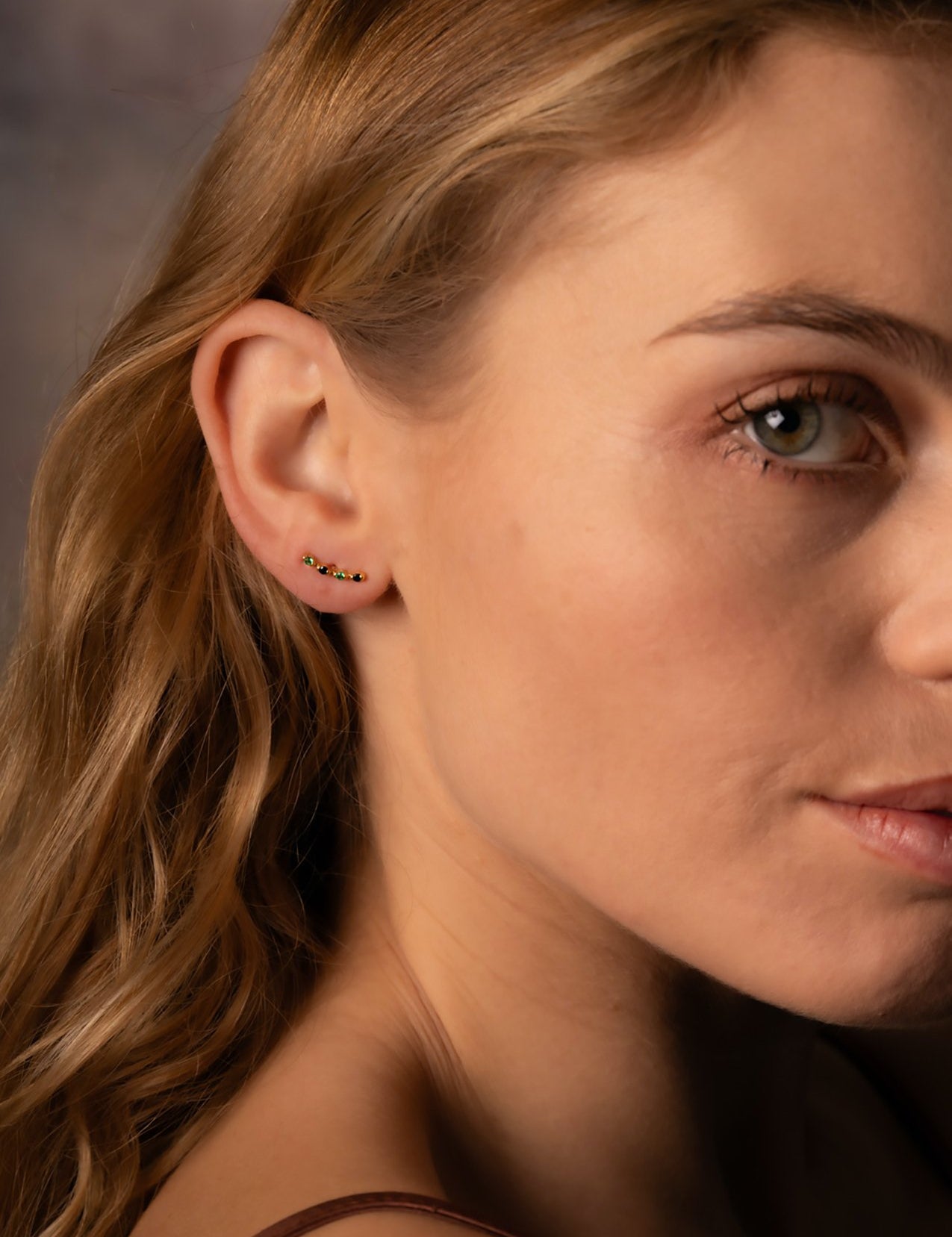The Lush Gold Vermeil Climber Stud Earrings - Molten Store