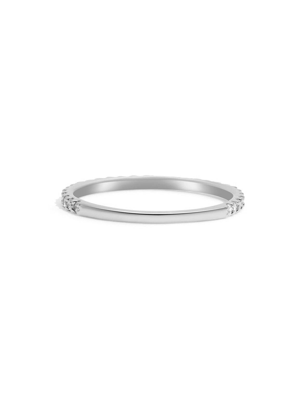 The Mae Diamond White Gold Band - Molten Store