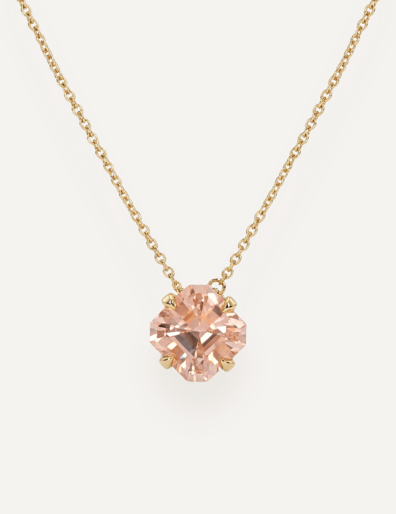 The Margot 9ct Yellow Gold Necklace with 4.05ct Asscher Cut Honey Tourmaline - Molten Store