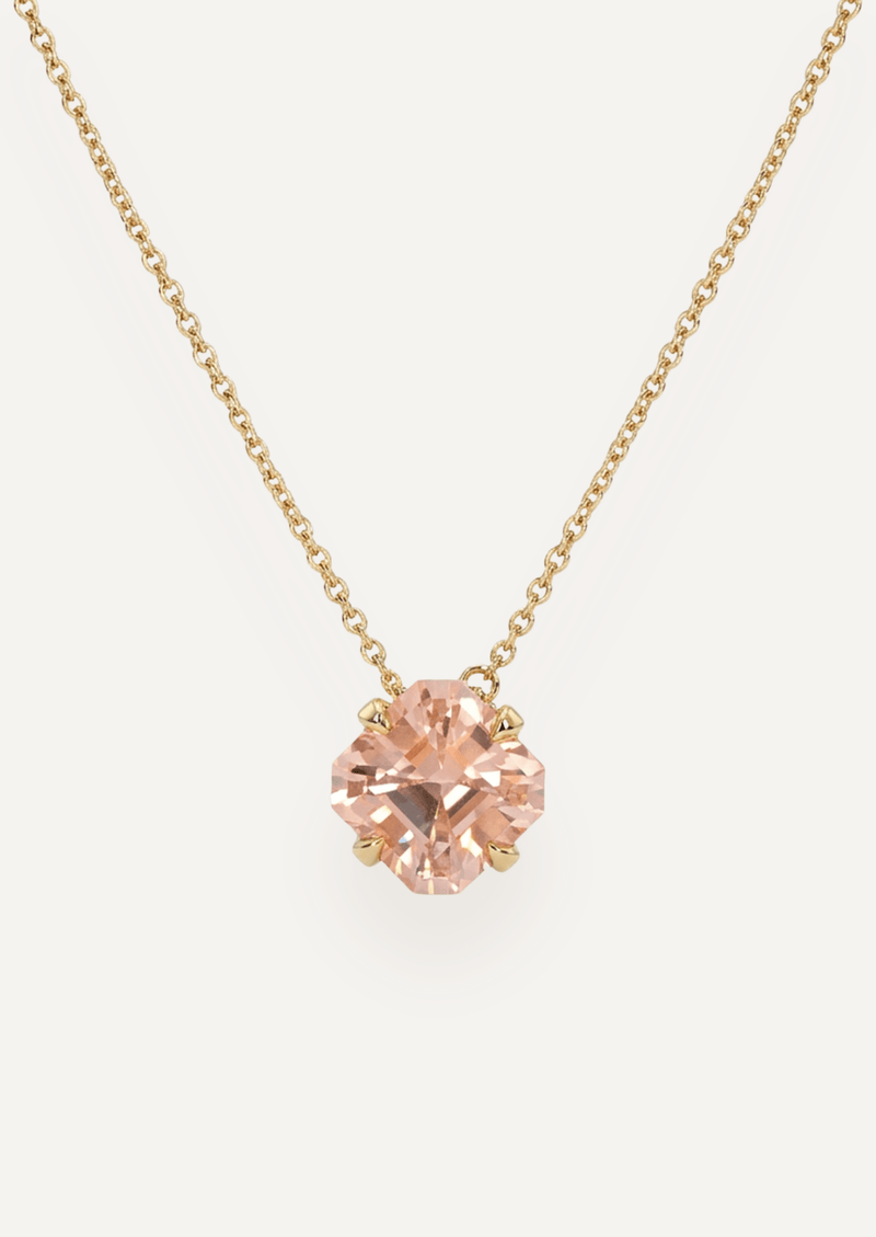 The Margot 9ct Yellow Gold Necklace with 4.05ct Asscher Cut Honey Tourmaline