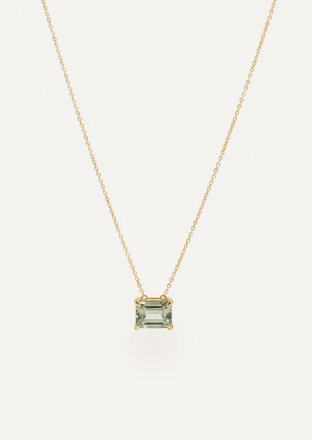 The Margot Necklace with Emerald Cut Green Tourmaline - Molten Store