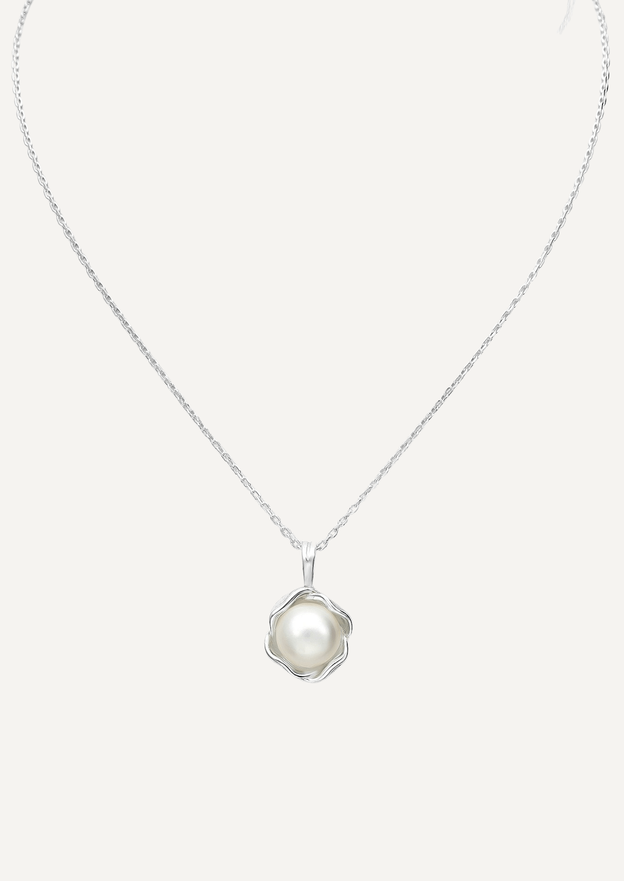 The Marina Sterling Silver Necklace with Freshwater Pearl - Molten Store