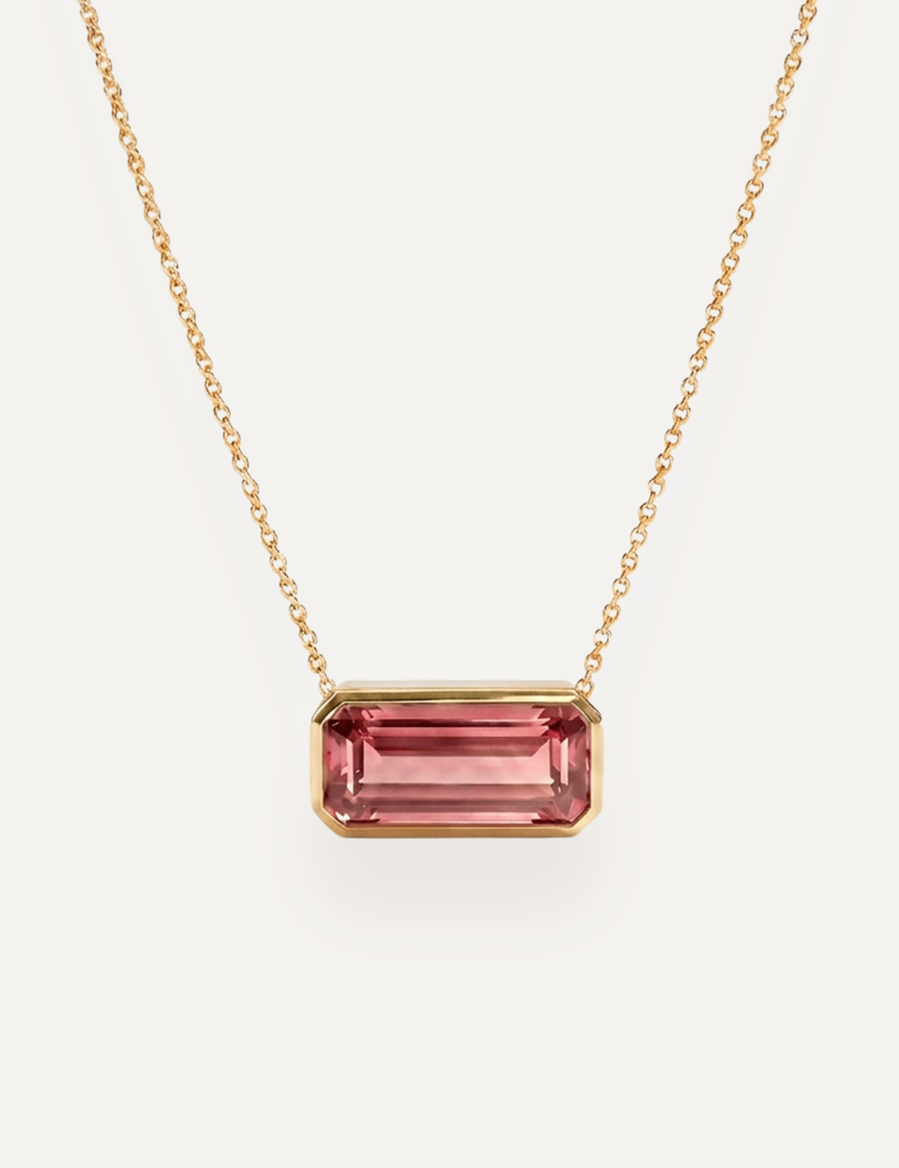 The Mellie Necklace with 5.06ct Emerald Cut Tourmaline - Molten Store