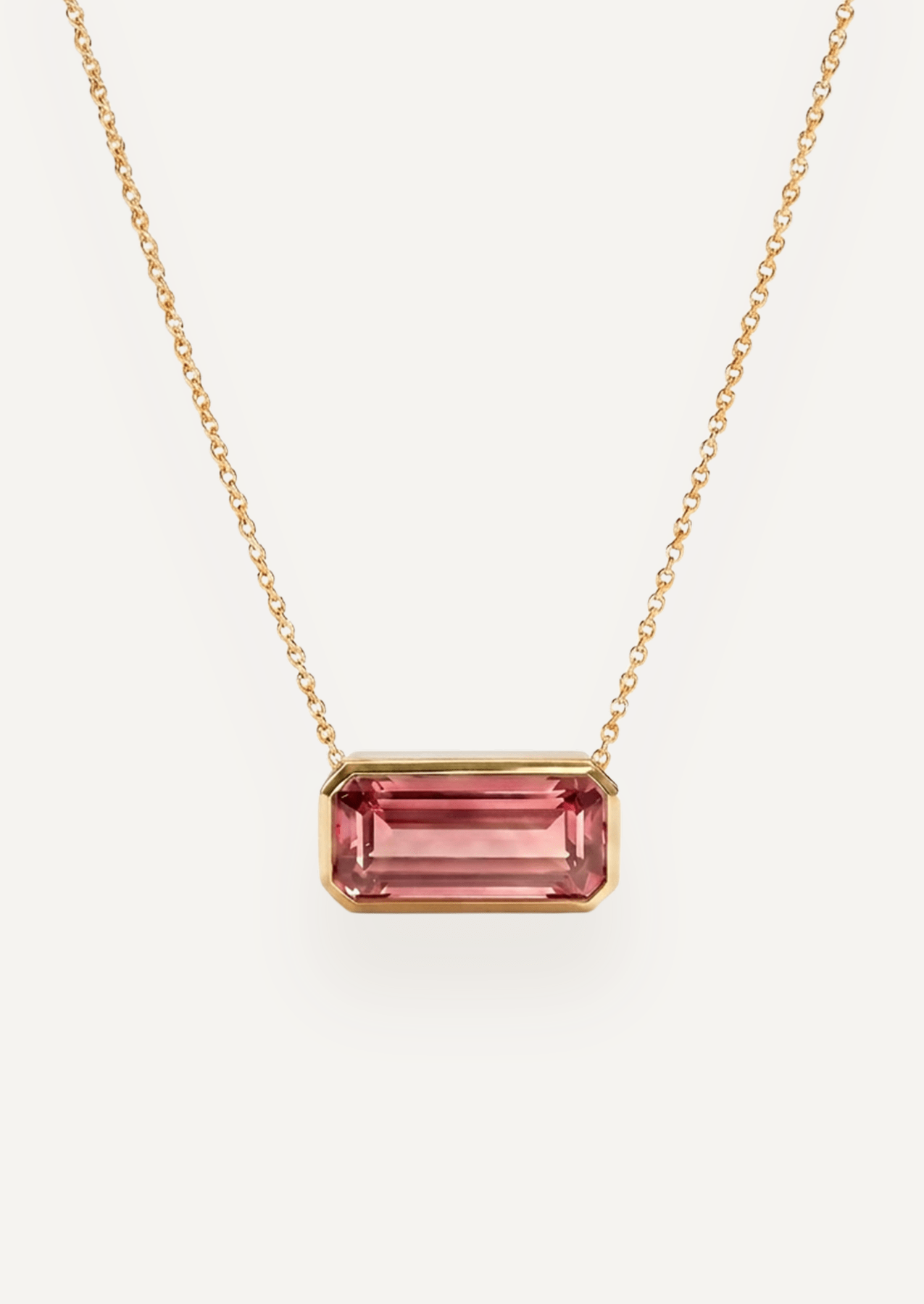 The Mellie Necklace with 5.06ct Emerald Cut Tourmaline - Molten Store