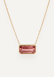 The Mellie Necklace with 5.06ct Emerald Cut Tourmaline - Molten Store
