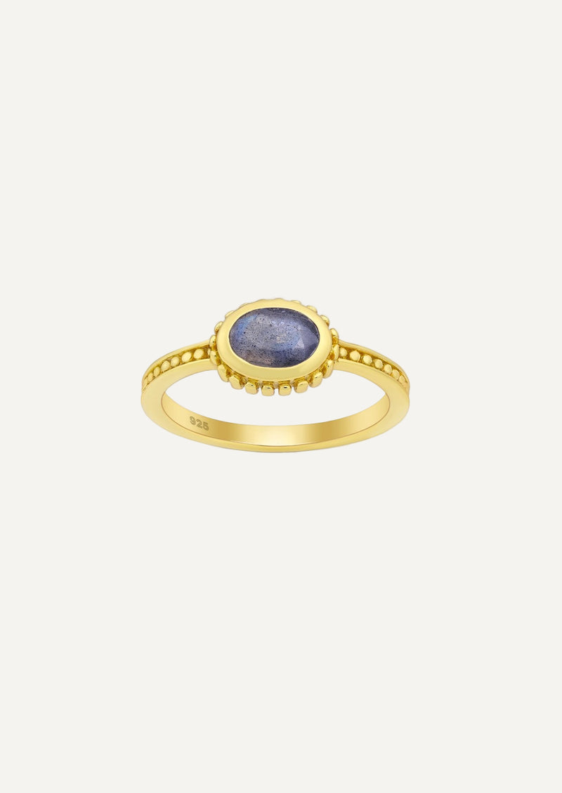 The Mistica Labradorite 18ct Gold Vermeil Ring